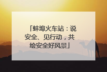 蚌埠火车站：说安全、见行动，共绘安全好风景