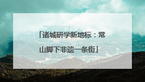 诸城研学新地标：常山脚下非遗一条街