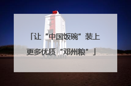 让“中国饭碗”装上更多优质“邓州粮”