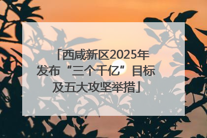 西咸新区2025年发布“三个千亿”目标及五大攻坚举措