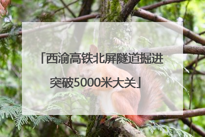 西渝高铁北屏隧道掘进突破5000米大关