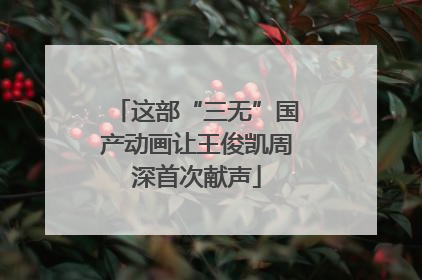 这部“三无”国产动画让王俊凯周深首次献声