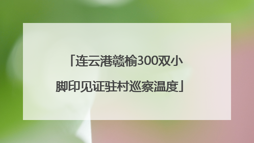 连云港赣榆300双小脚印见证驻村巡察温度