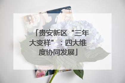 贵安新区“三年大变样”：四大维度协同发展