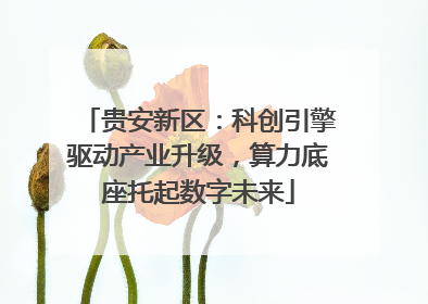 贵安新区：科创引擎驱动产业升级，算力底座托起数字未来
