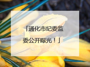 通化市纪委监委公开曝光！