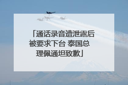 通话录音遭泄露后被要求下台 泰国总理佩通坦致歉