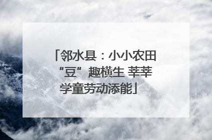 邻水县：小小农田“豆”趣横生 莘莘学童劳动添能