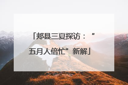 郏县三夏探访：“五月人倍忙”新解