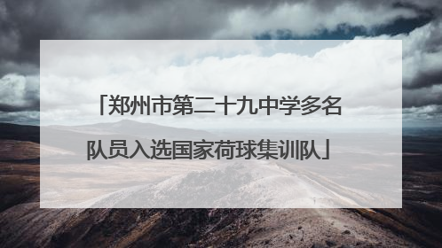 郑州市第二十九中学多名队员入选国家荷球集训队