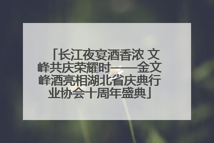 长江夜宴酒香浓 文峰共庆荣耀时——金文峰酒亮相湖北省庆典行业协会十周年盛典