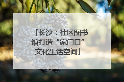 长沙：社区图书馆打造“家门口”文化生活空间