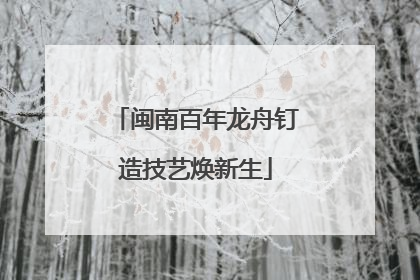 闽南百年龙舟钉造技艺焕新生