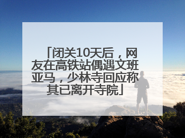 闭关10天后，网友在高铁站偶遇文班亚马，少林寺回应称其已离开寺院