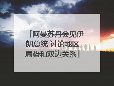 阿曼苏丹会见伊朗总统 讨论地区局势和双边关系