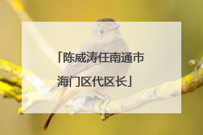 陈威涛任南通市海门区代区长