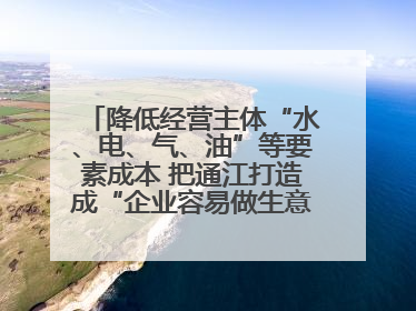 降低经营主体“水、电、气、油”等要素成本 把通江打造成“企业容易做生意的地方”