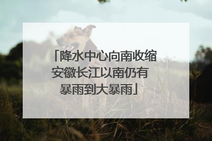 降水中心向南收缩 安徽长江以南仍有暴雨到大暴雨