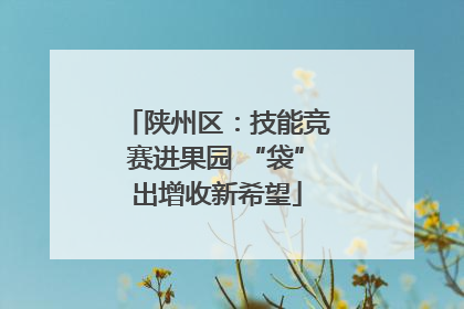 陕州区：技能竞赛进果园 “袋”出增收新希望
