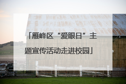 雁峰区“爱眼日”主题宣传活动走进校园