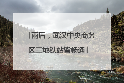 雨后，武汉中央商务区三地铁站皆畅通