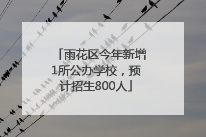 雨花区今年新增1所公办学校，预计招生800人