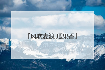 风吹麦浪 瓜果香
