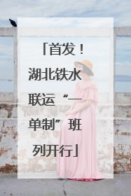 首发！湖北铁水联运“一单制”班列开行