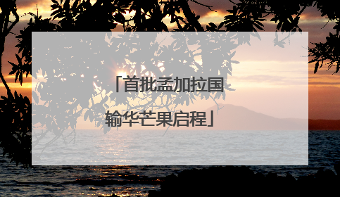 首批孟加拉国输华芒果启程