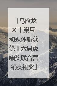 马应龙 X 丰巢互动媒体斩获第十六届虎啸奖联合营销类铜奖