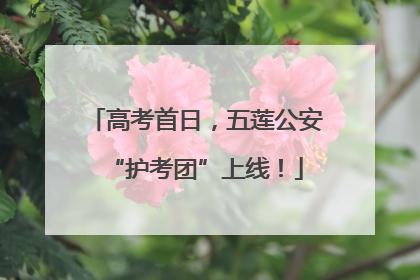 高考首日，五莲公安“护考团”上线！