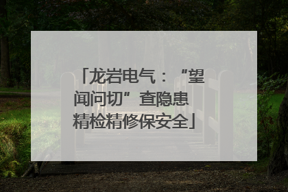 龙岩电气：“望闻问切”查隐患 精检精修保安全