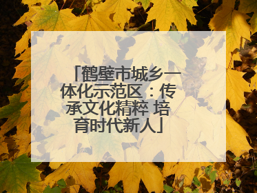 鹤壁市城乡一体化示范区：传承文化精粹 培育时代新人