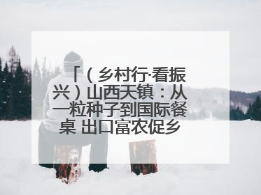 （乡村行·看振兴）山西天镇：从一粒种子到国际餐桌 出口富农促乡村振兴