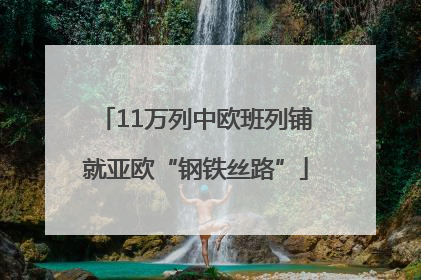 11万列中欧班列铺就亚欧“钢铁丝路”