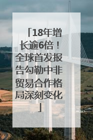 18年增长逾6倍！全球首发报告勾勒中非贸易合作格局深刻变化