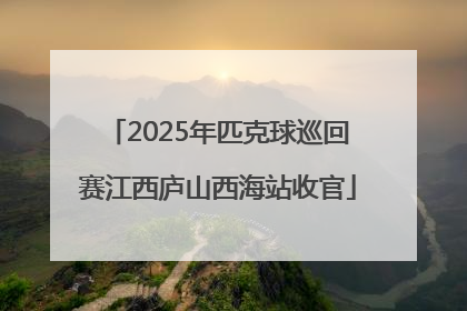 2025年匹克球巡回赛江西庐山西海站收官