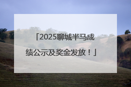 2025聊城半马成绩公示及奖金发放！