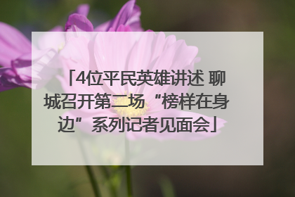 4位平民英雄讲述 聊城召开第二场“榜样在身边”系列记者见面会