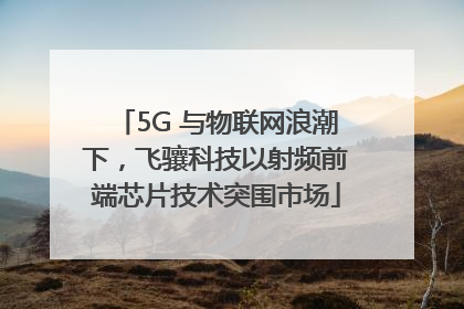5G 与物联网浪潮下，飞骧科技以射频前端芯片技术突围市场
