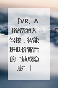 VR、AI设备涌入驾校，智能班低价背后的“速成隐患”